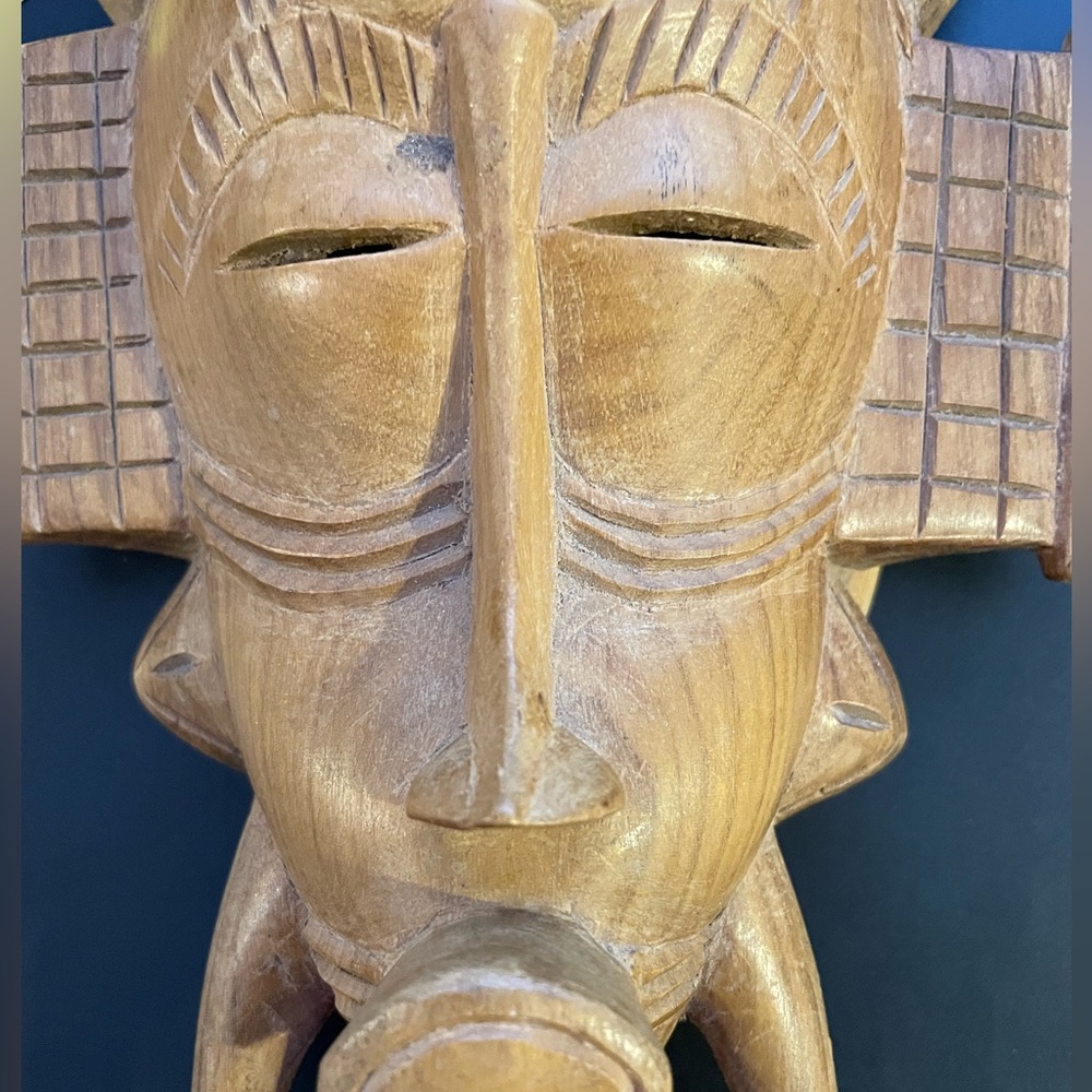 Special!! Hand-Carved Wooden Highly Decorative Contemporary African Mask